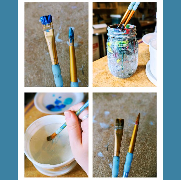 how to clean paintbrushes, cleaning acrylic paintbrushes