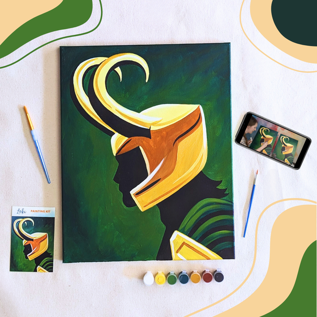 Printed Canvas Painting Kit: Create Art