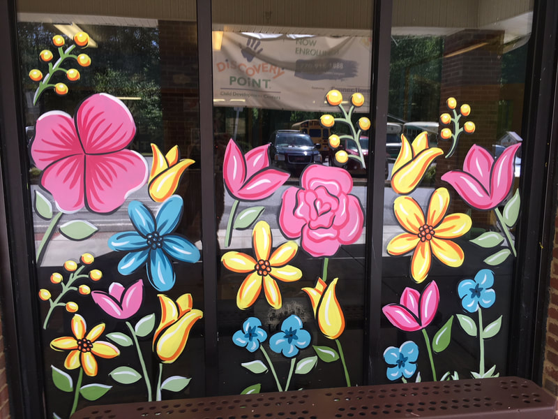 Spring Window Painting - The Sketching Pad