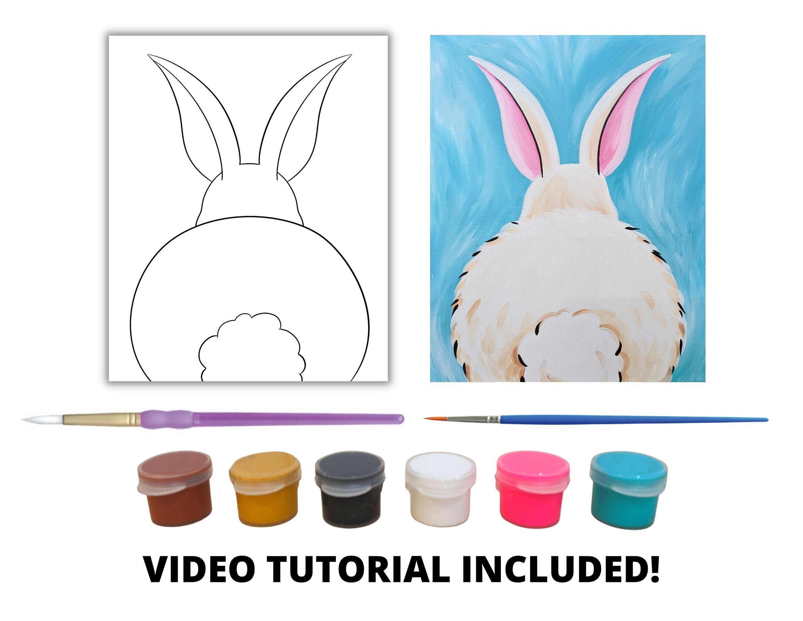 RABBIT CANVAS BOARD 4'*6' PACK OF 2 COMBO, Canvas for painting, Canvas for  Kids to paint, Canvas boards for beginners, Canvas for painting, Canvas for  acrylic painting, Canvas for artists, Canvas board painting set, Combo  includes 2 canvas boards